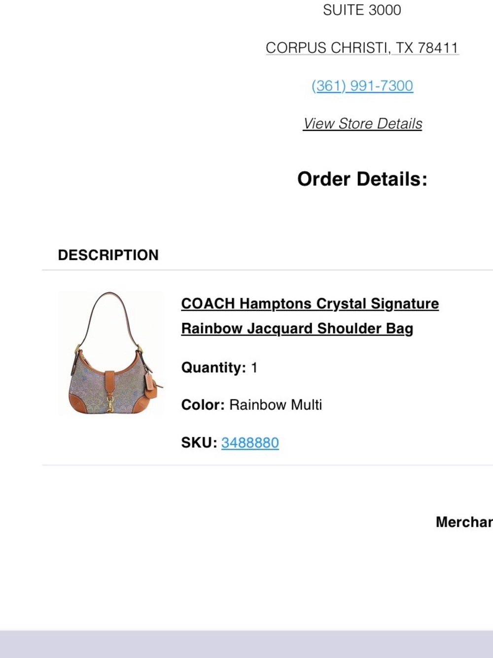 Coach Multicolor Glitter Signature Hobo with Tan Trim - Picture 4 of 6